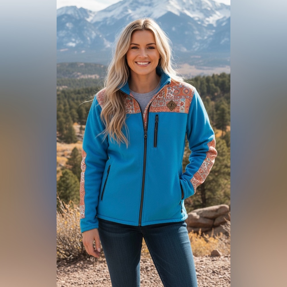 J2 Colorado Women’s Blue Orange Sherpa Lined Chore Barn Jacket Coat Sx XL
